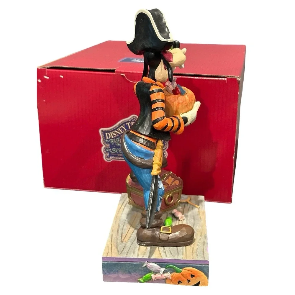 Disney‎ Jim Shore Goofy Pirate Halloween Captain Skeleton Pumpkin Figurine